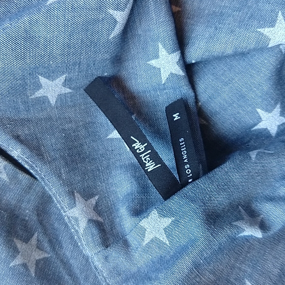 Nasty Gal Blue & White Stars Fit & Flare Cut-out Dress 4th of July  M - Picture 7 of 7